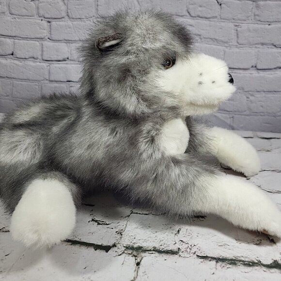 Folkmanis Timberwolf Full-Body Plush Hand Puppet Lifelike Gray Wolf Storytelling - Picture 5 of 11